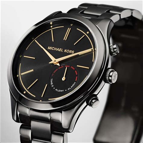 michael kors slim runway ip hybrid smartwatch|Michael Kors men's watches black.